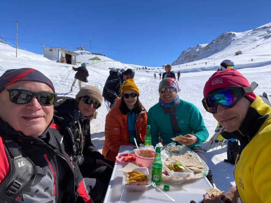 Winter picnic in Iran