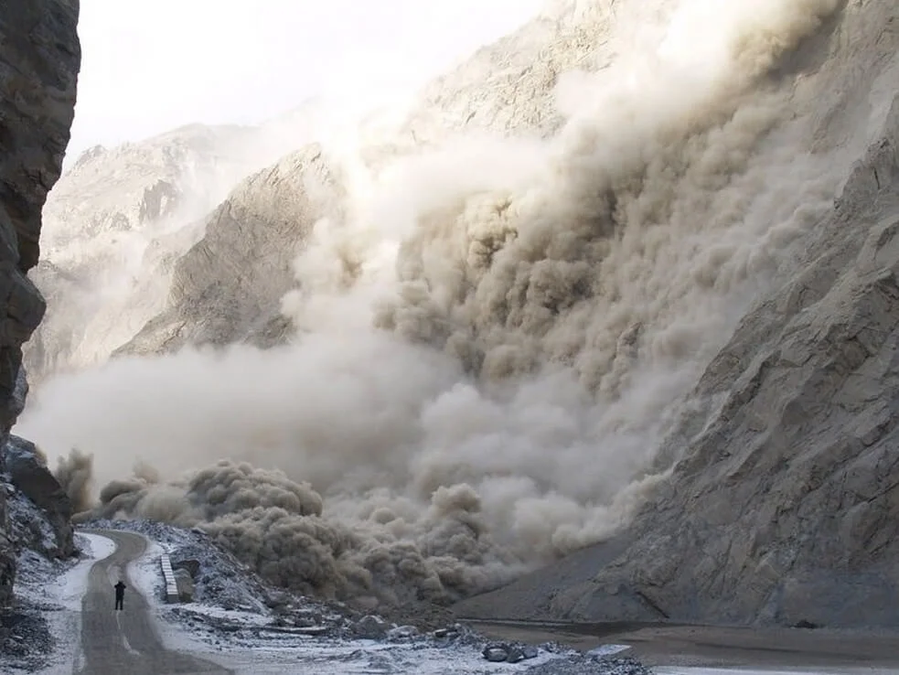 Landslide January 4th 2010 . Photo: Inayat Ali, Pamir Times