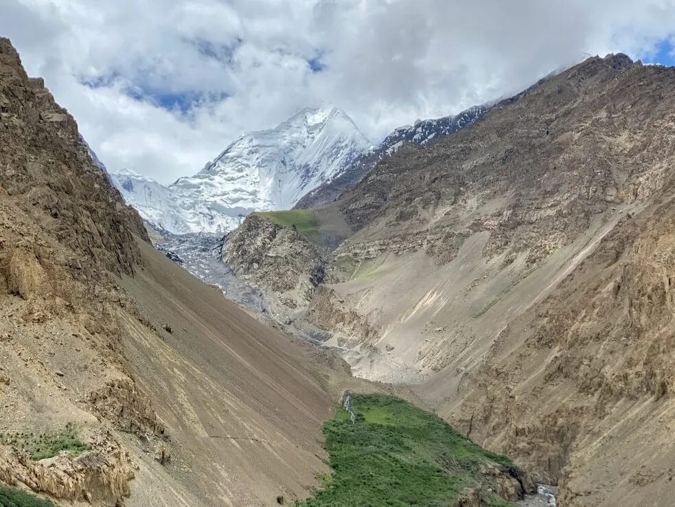 Whitehorn Glacier descends to the village