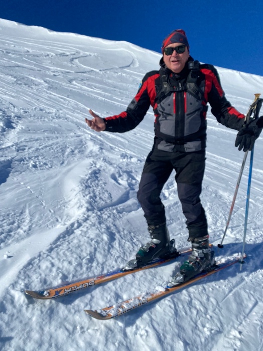 Motorcycle jacket is great for skiing - Fereydounshahr Ski Resort - Iran.