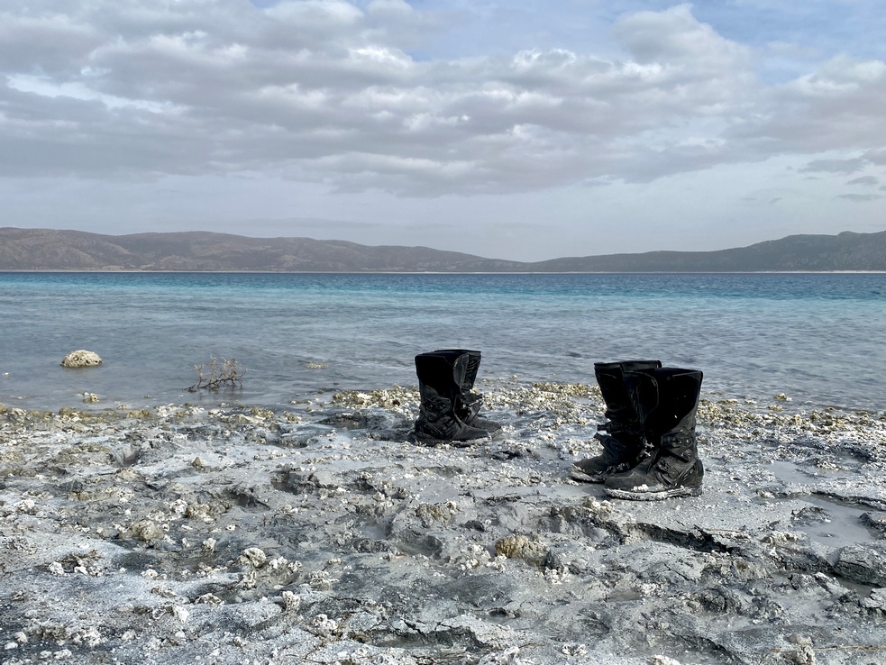 Lake Salda in Turkey has muddy shores, but it's great for swimming.