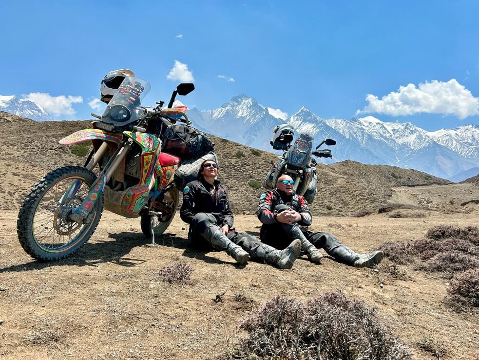 Lupra Pass is surrounded by snow-capped peaks