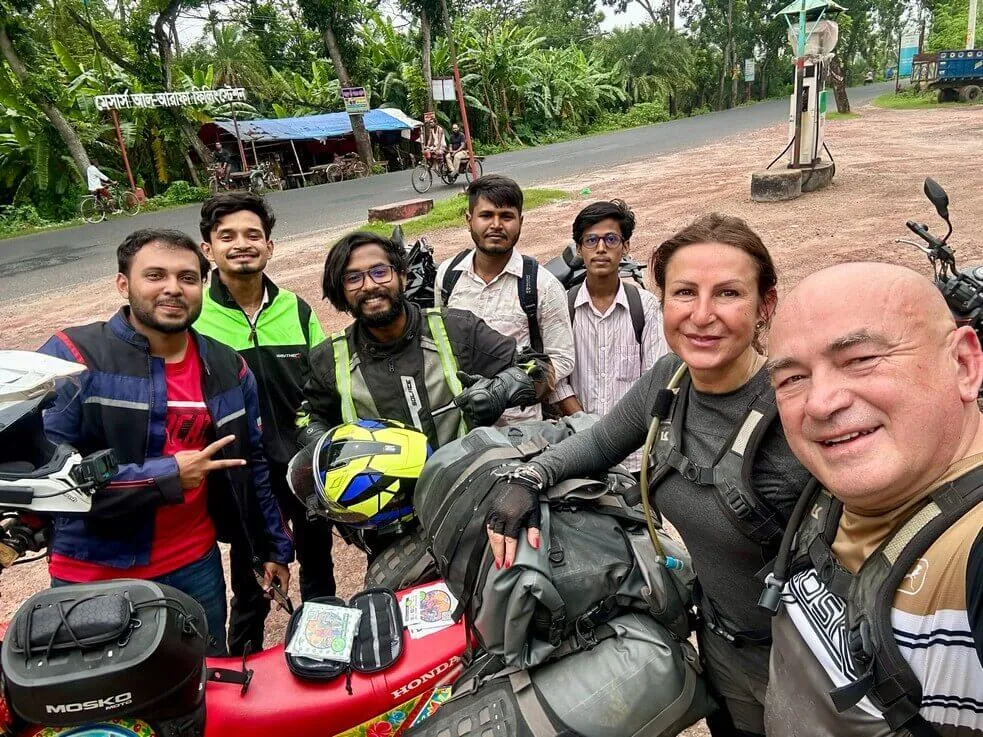 Motorcyclists from Bangladesh.